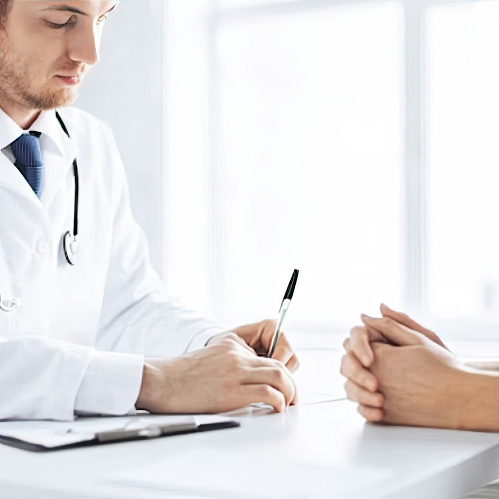 Doctor writing something