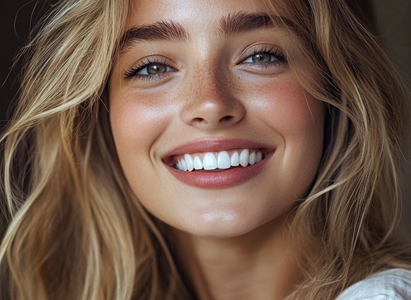 Beautiful woman after cosmetic dentistry