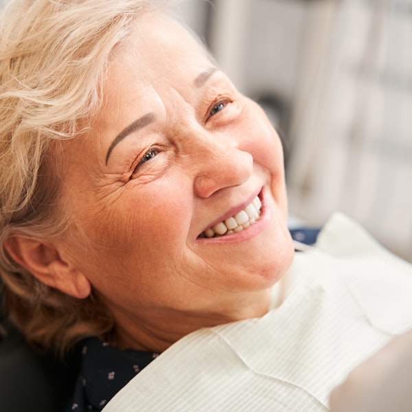 Smiling dental patient