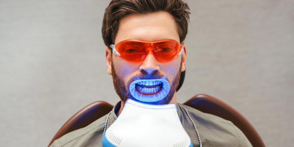 patient teeth whitening