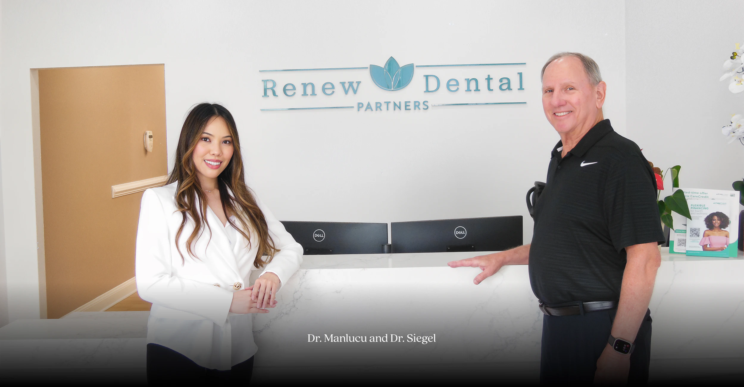 Dr. Manlucu and Dr. Diegel at Renew Dental Partners office