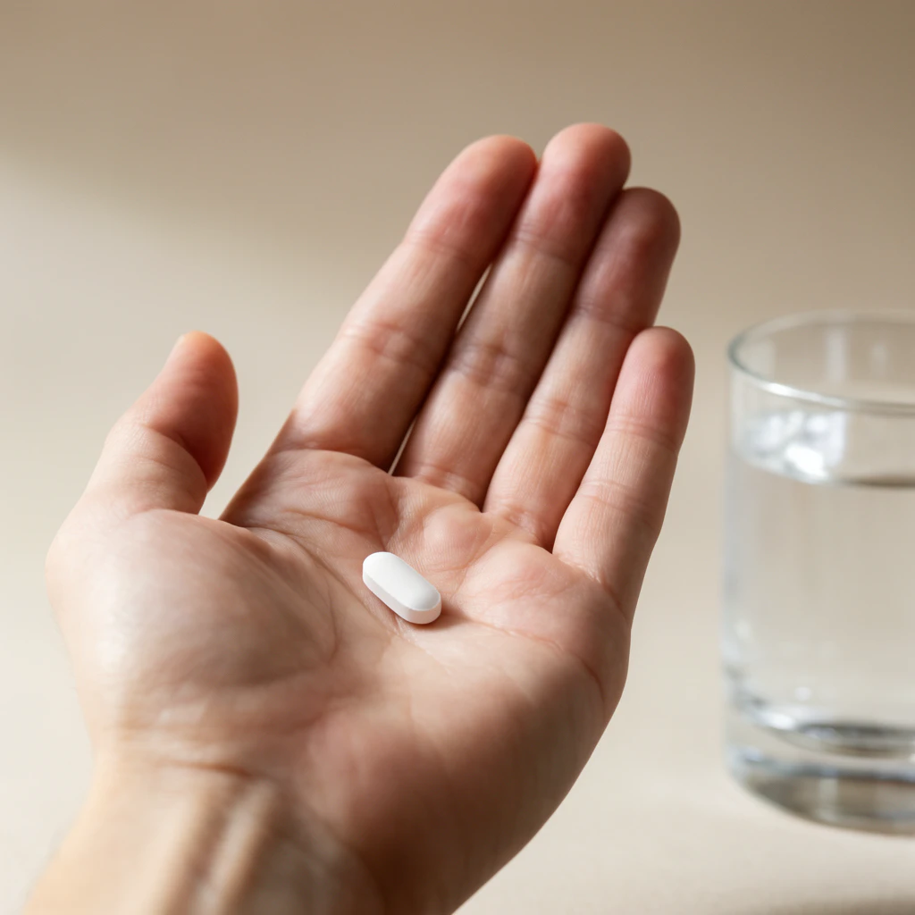 hand holding pill