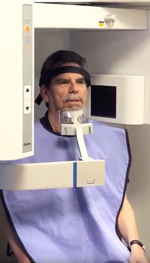 Patient receiving 3D x-rays