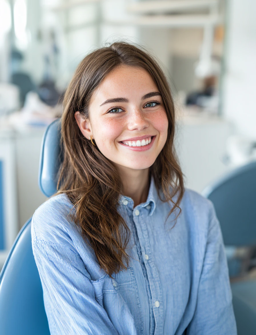 Smiling Invisalign patient