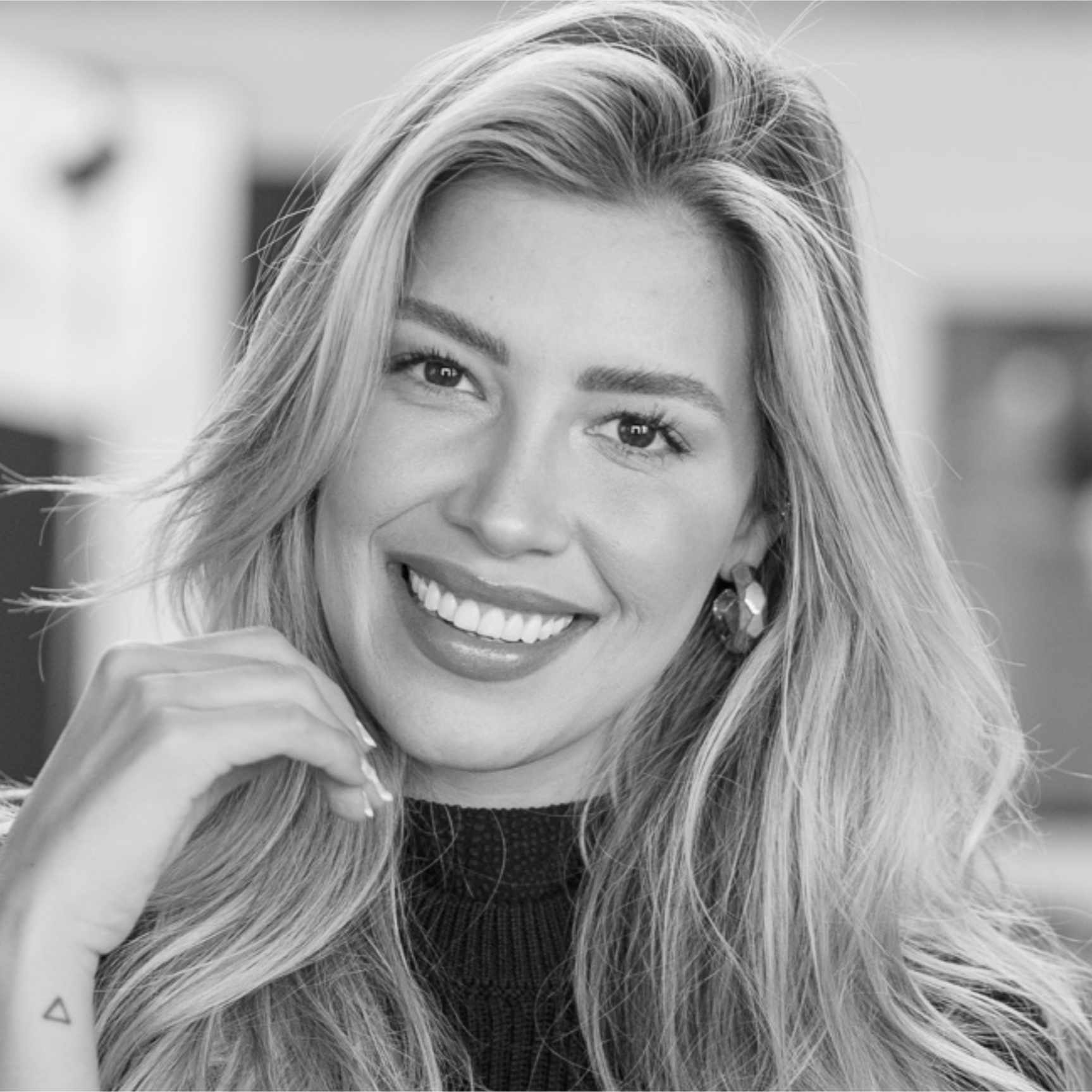 smiling blonde woman