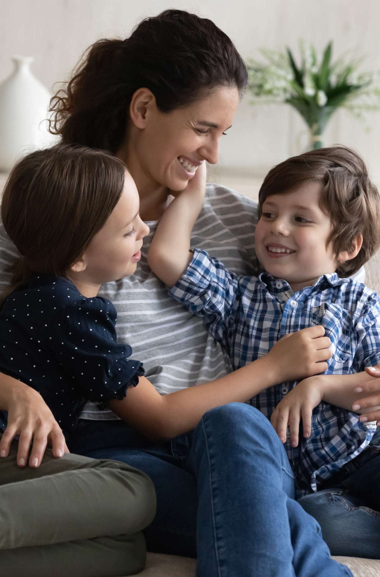 mother with her children