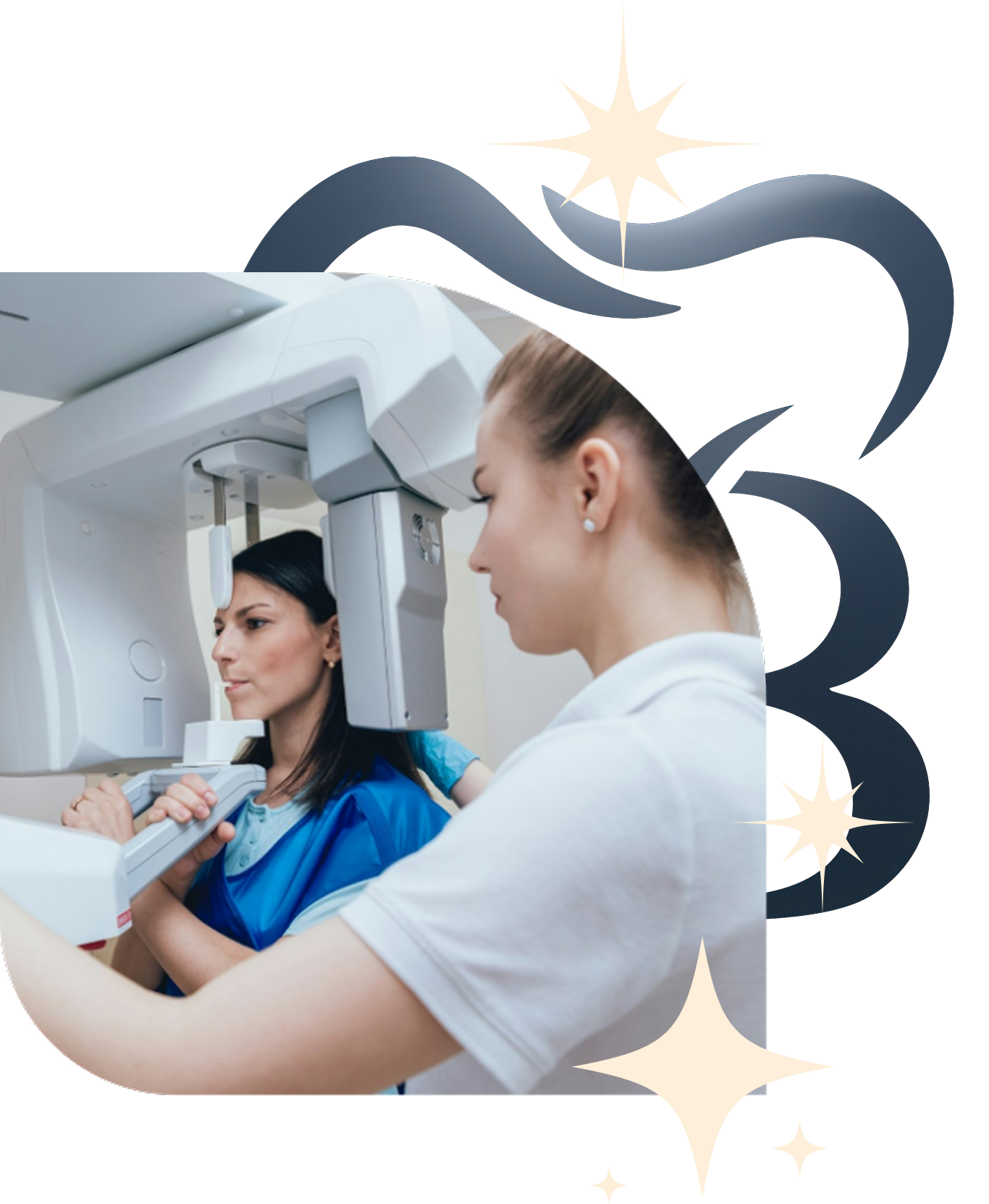 Patient getting an exam