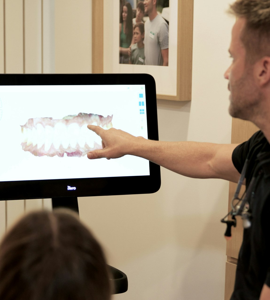 Dr. Turnbull looking at xray