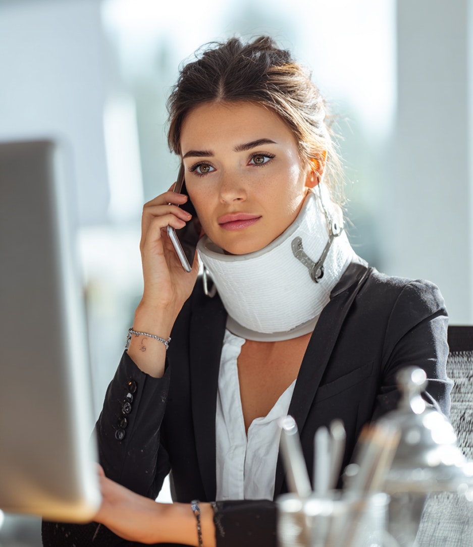 woman w/ broken neck