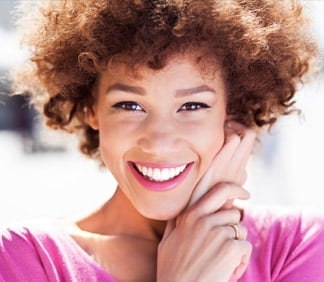 woman with bright smile