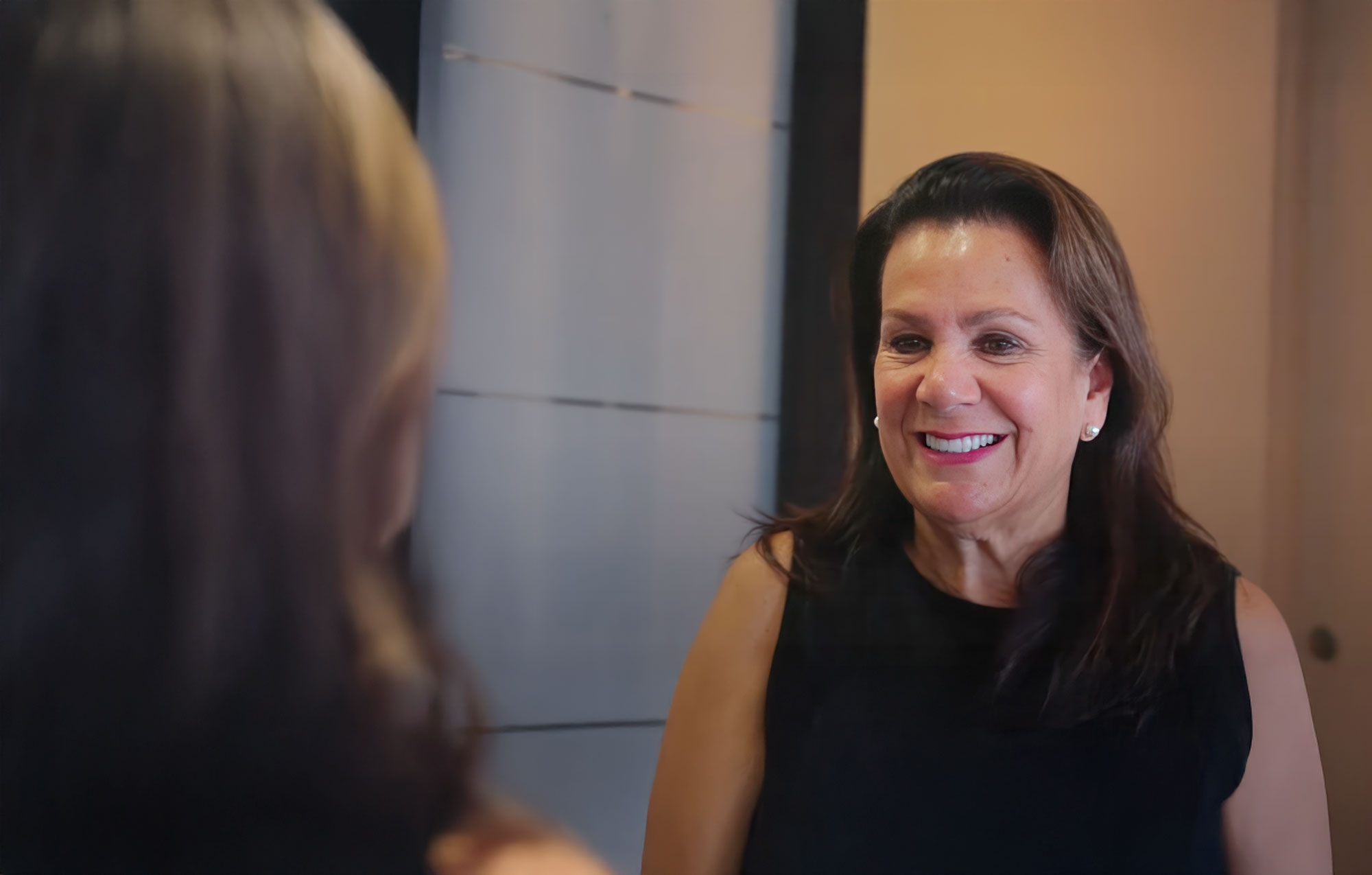 woman with bright smile