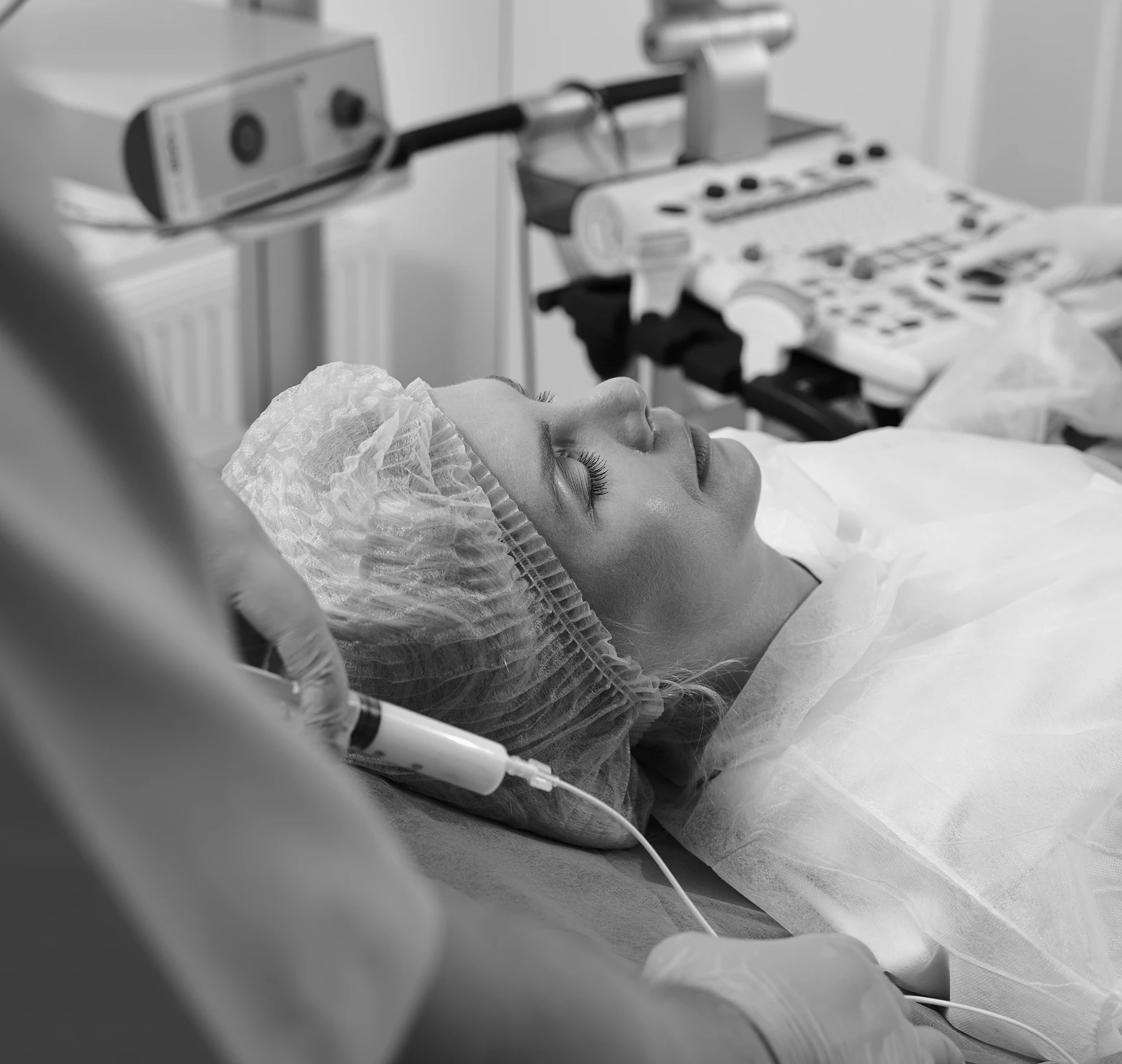 woman preparing to undergo surgery