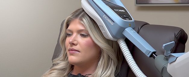 Woman getting ExoMind treatment
