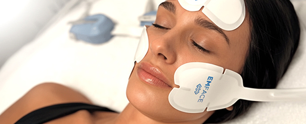 Woman getting EmFace treatment