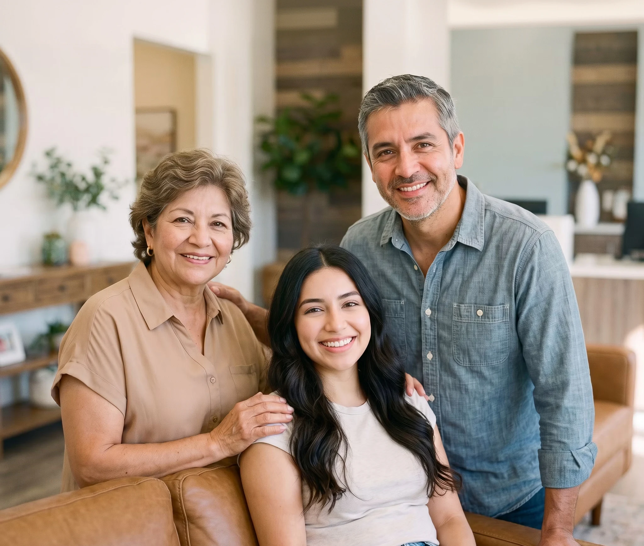 Family smiling