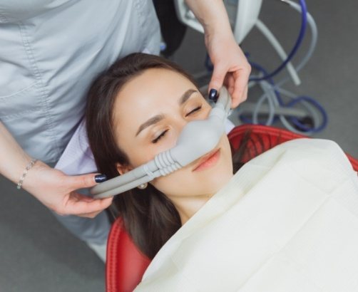 patient receiving nitrous oxide