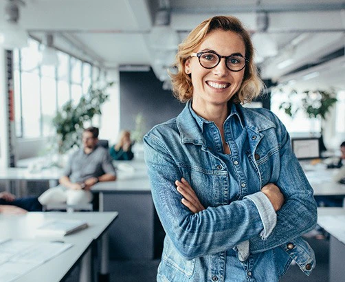 woman smiling