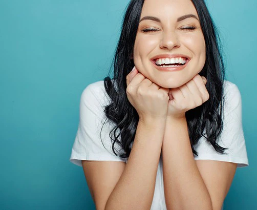 woman smiling