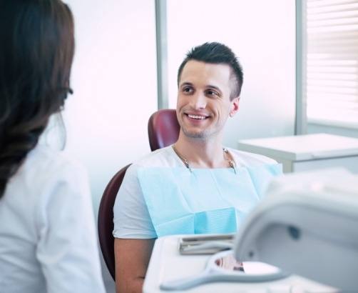 Patient smiling