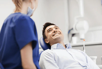 Smiling Sherman patient smiling after nitrous oxide