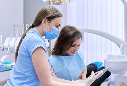 dental team with patient