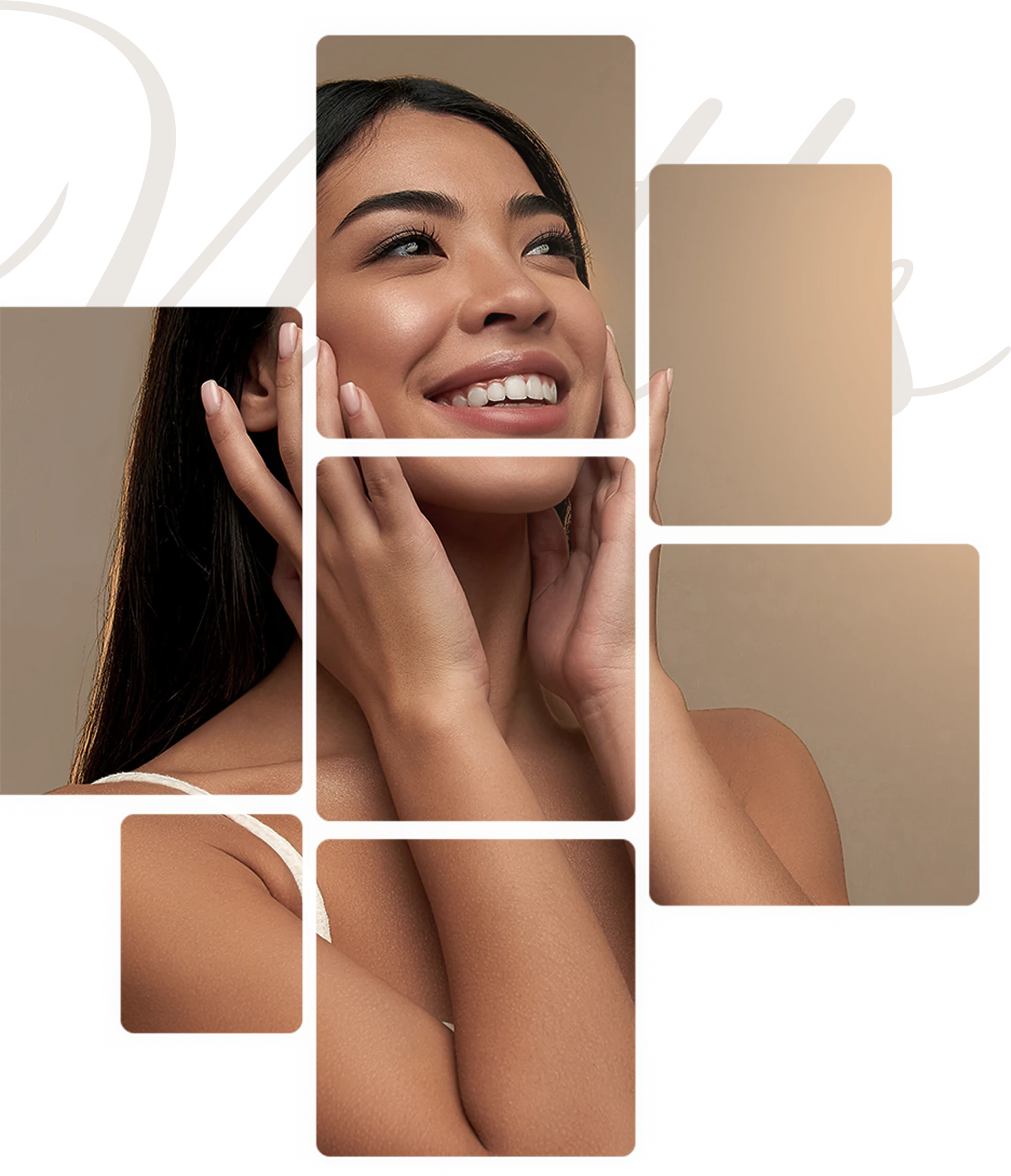 young woman holding her hands to her face