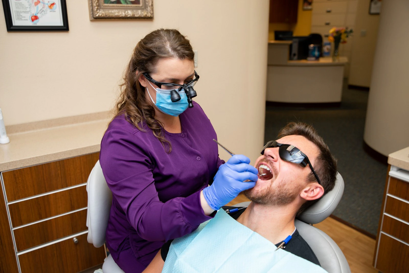 Man during dental consult