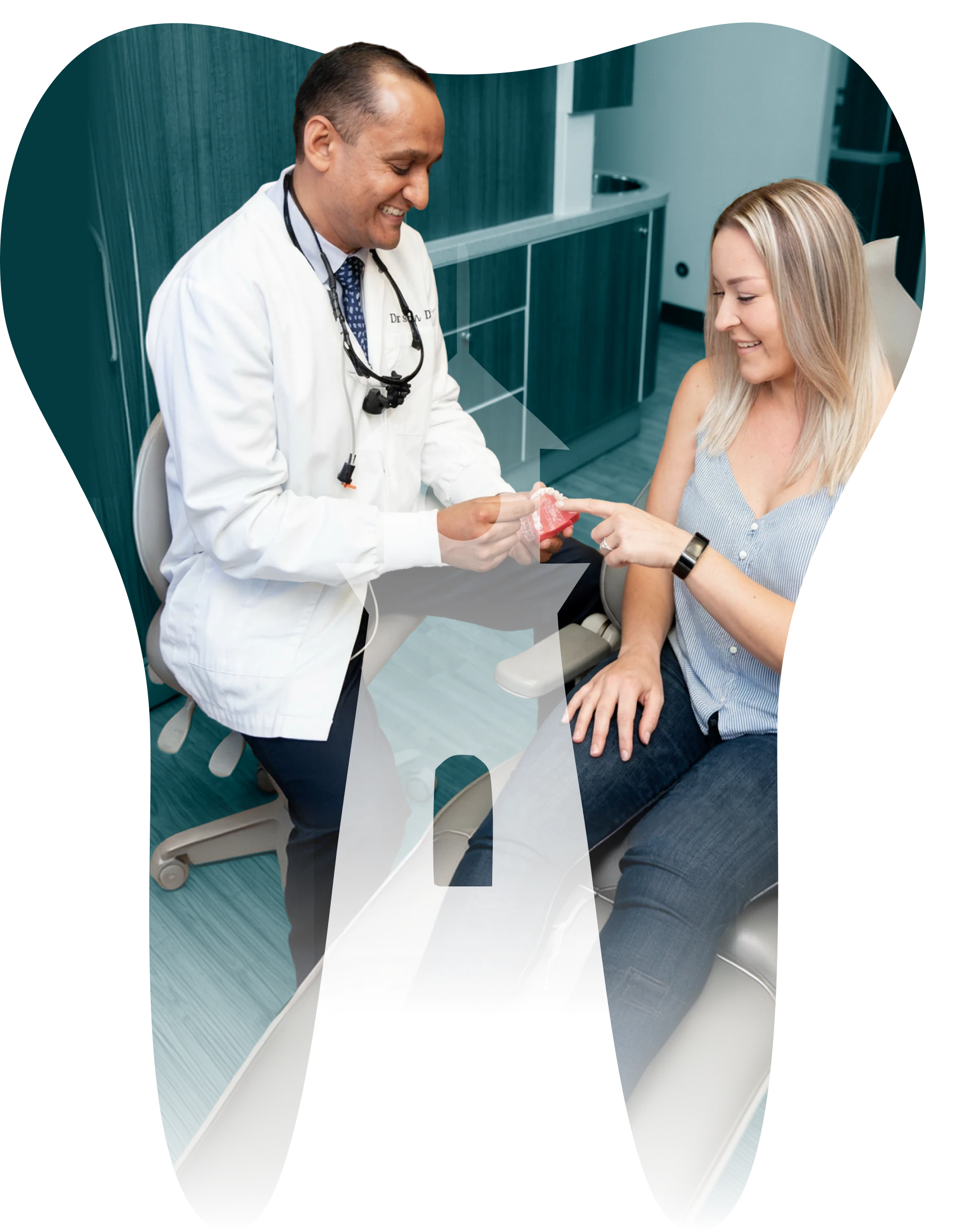 Dr. Amin providing patient education