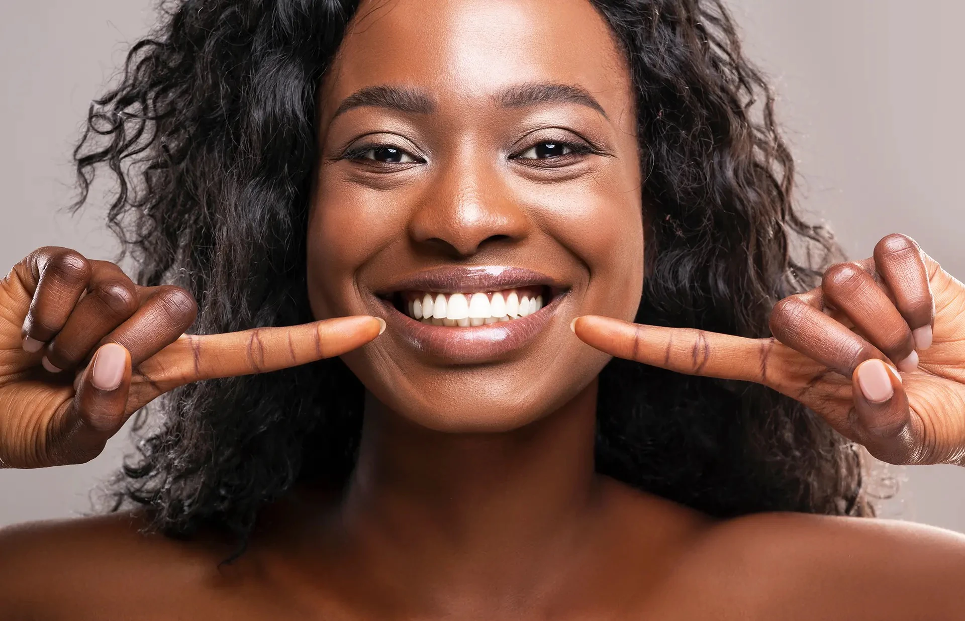 darkskinned woman smiling