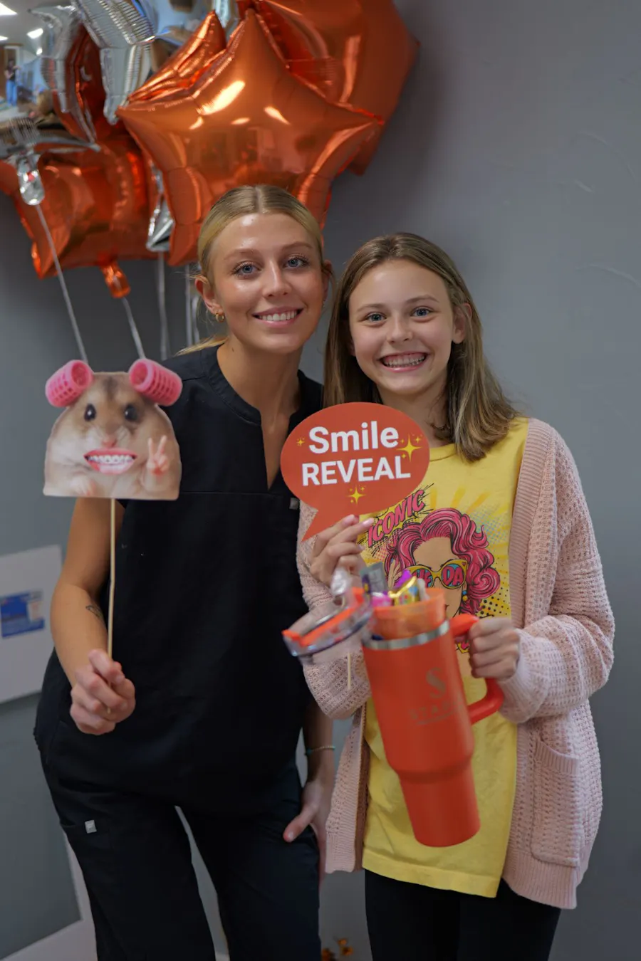Young patients at a smile reveal