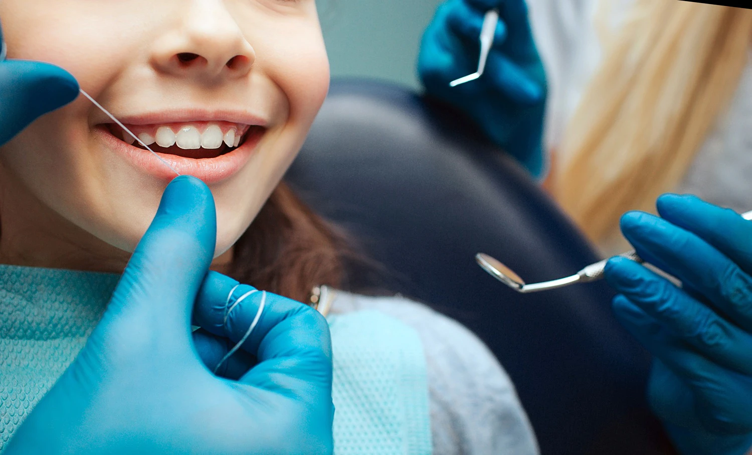 Young child at the dentist