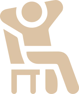 icon of person relaxed in chair
