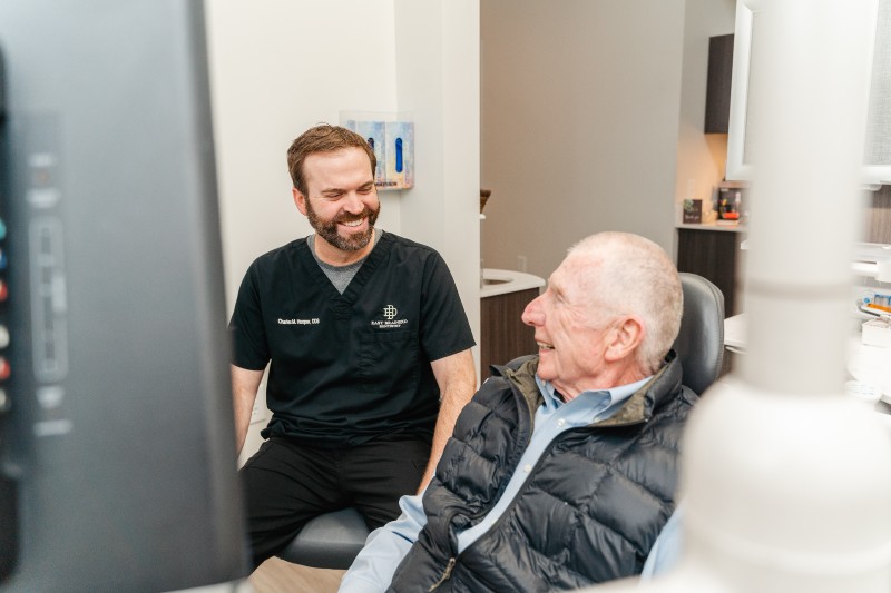 dentist w/ patient