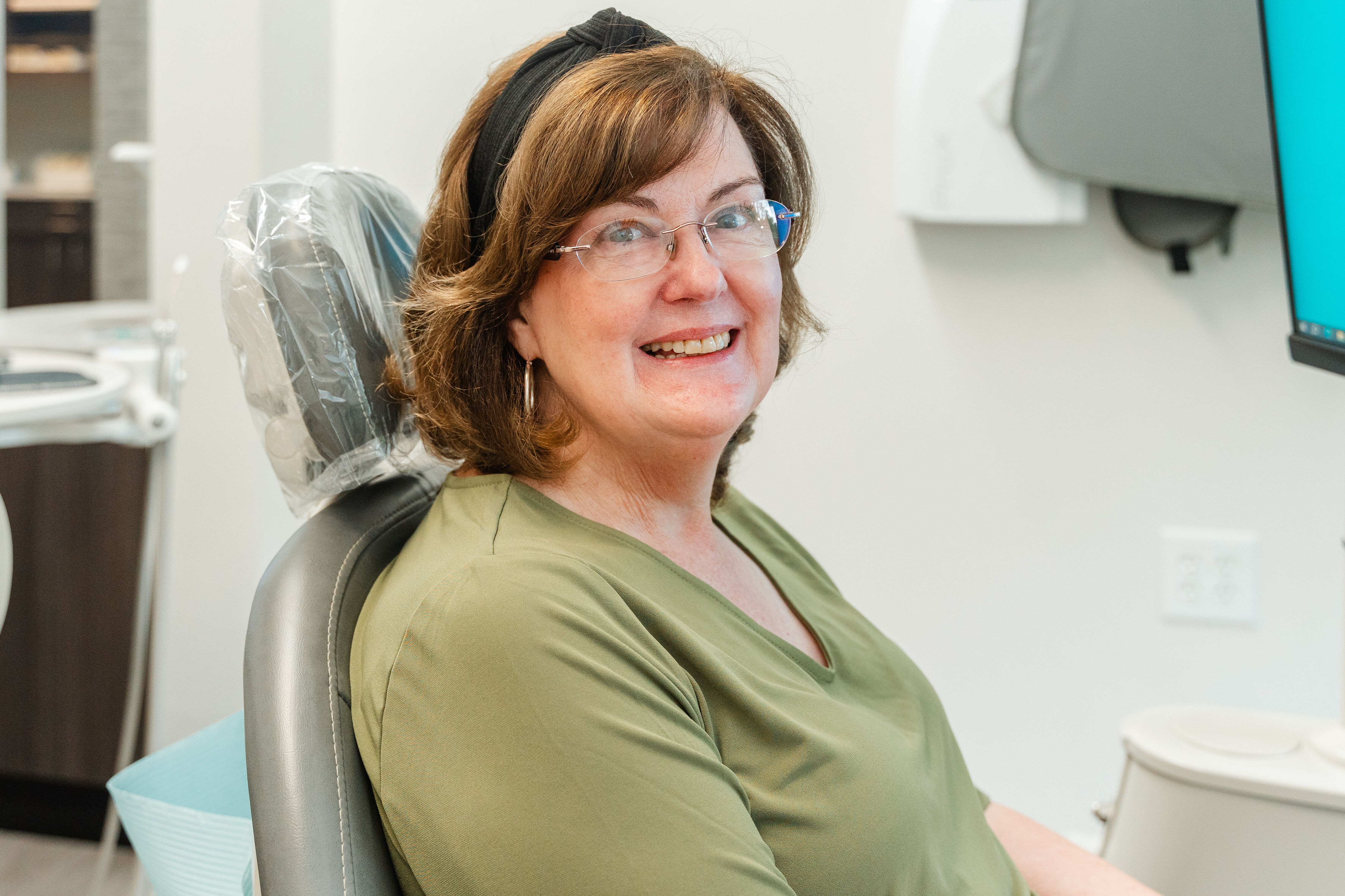 woman smiling