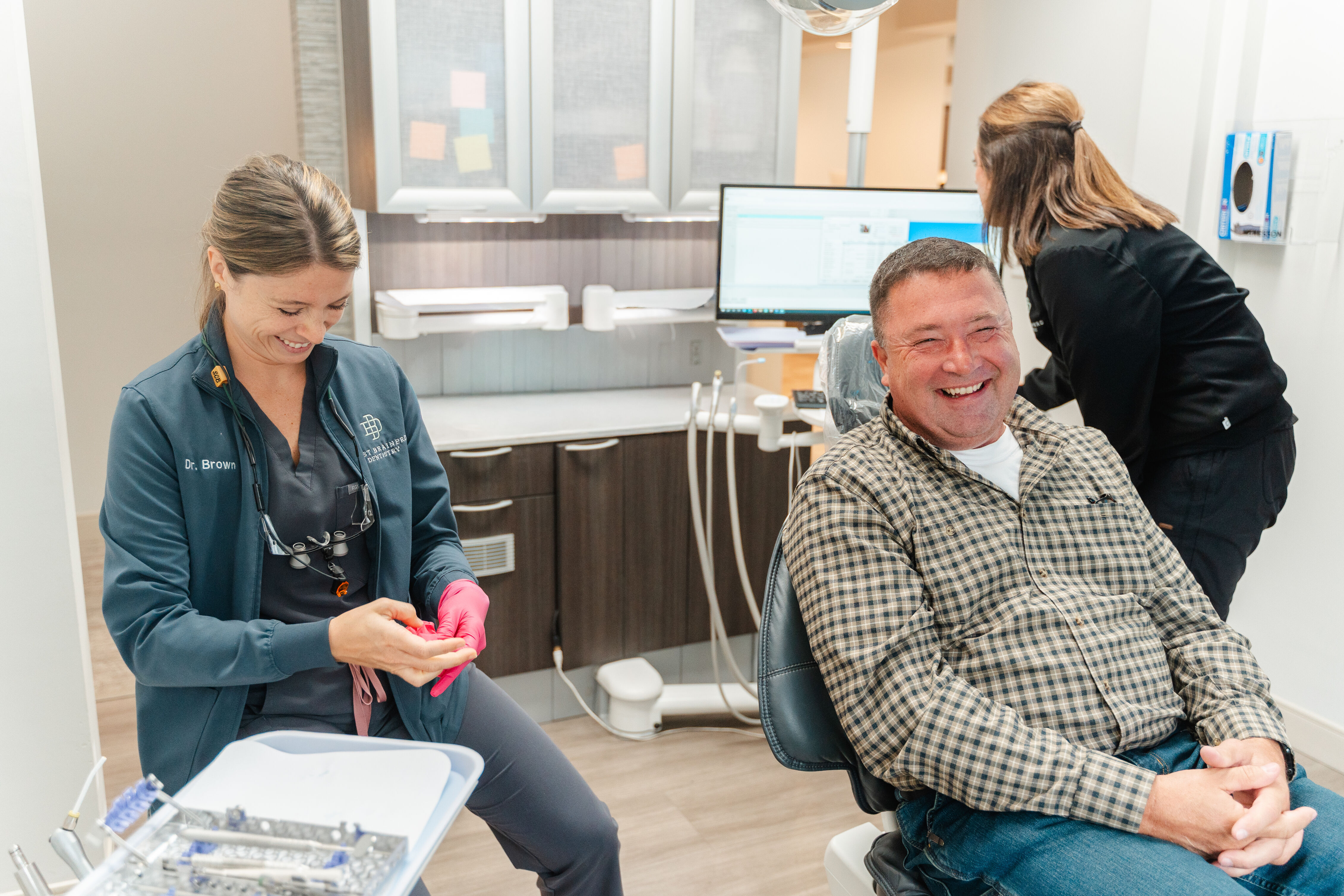 patient and team and East Brainerd Dentistry